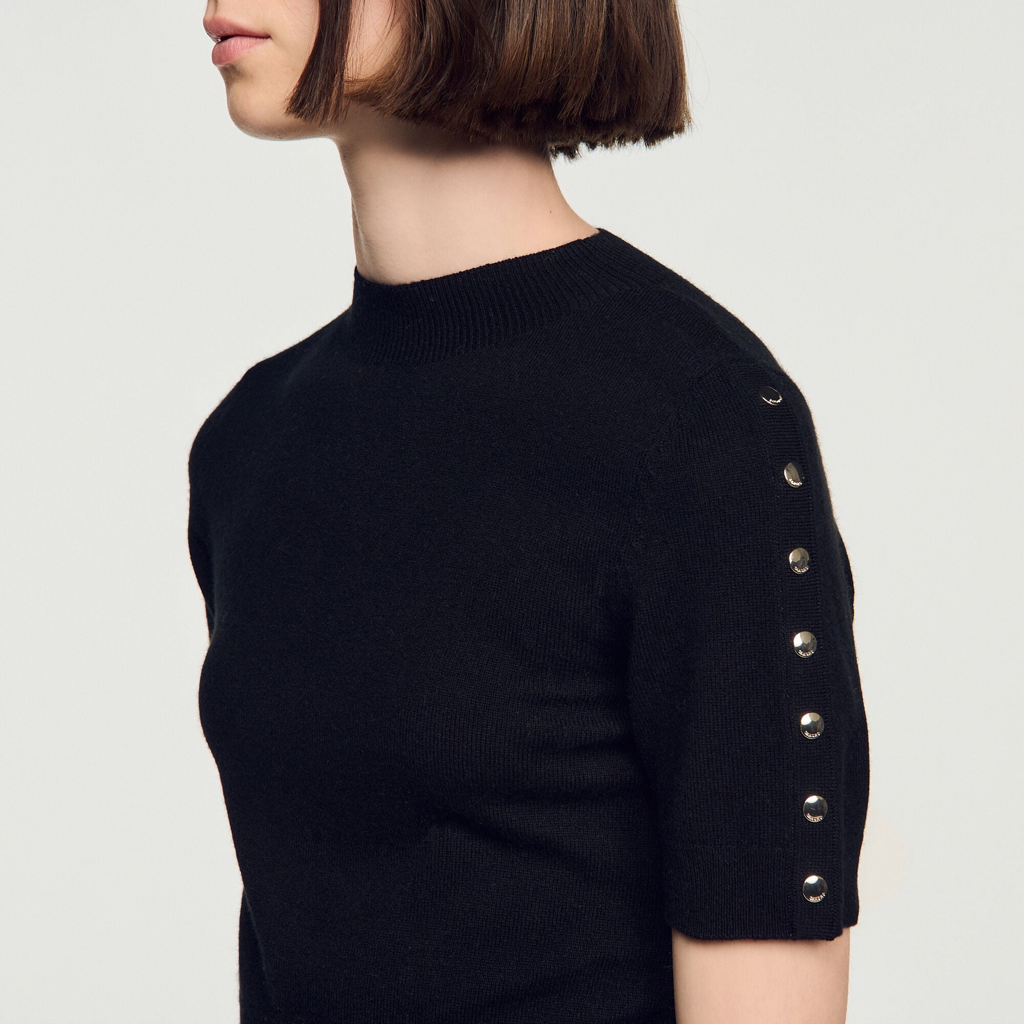 Cropped wool and cashmere jumper - Women | Sandro
