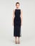 Fringed knit maxi dress