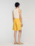 Elastic waist linen shorts