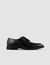 Glazed leather derbies