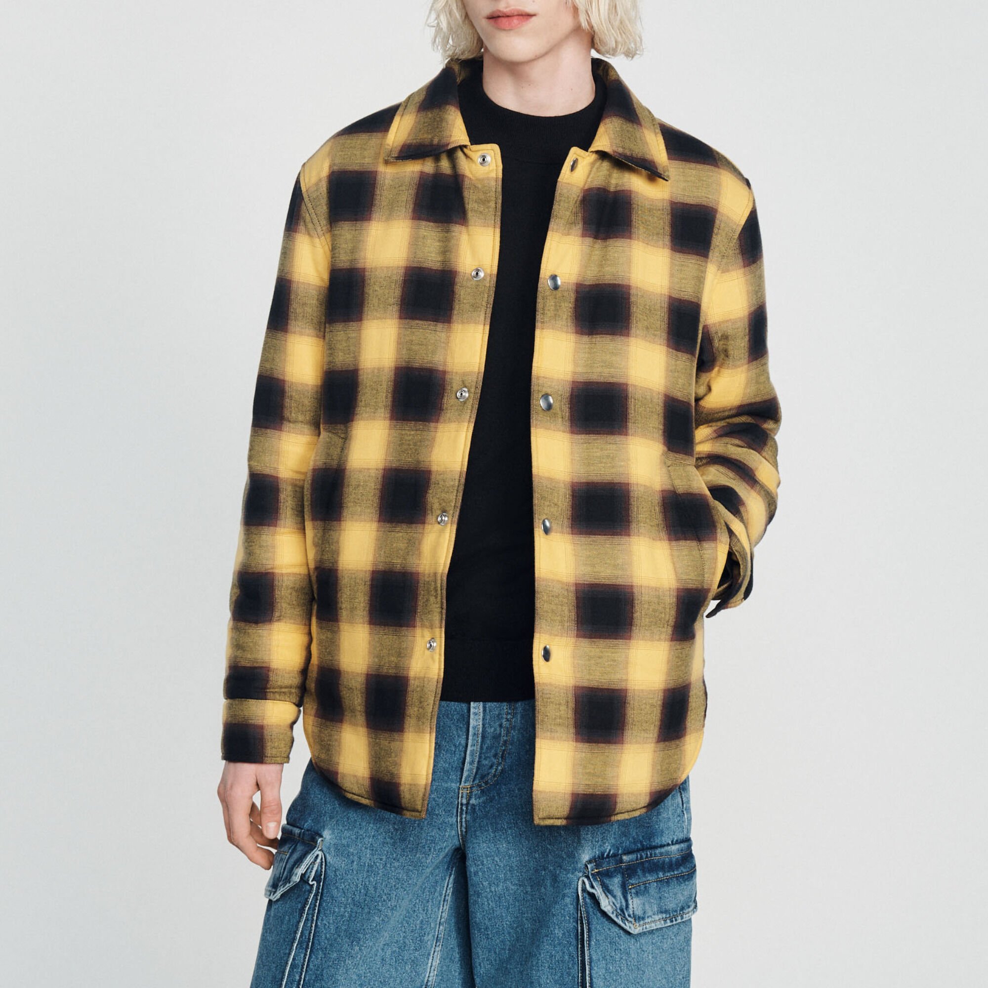 Quilted checked jacket