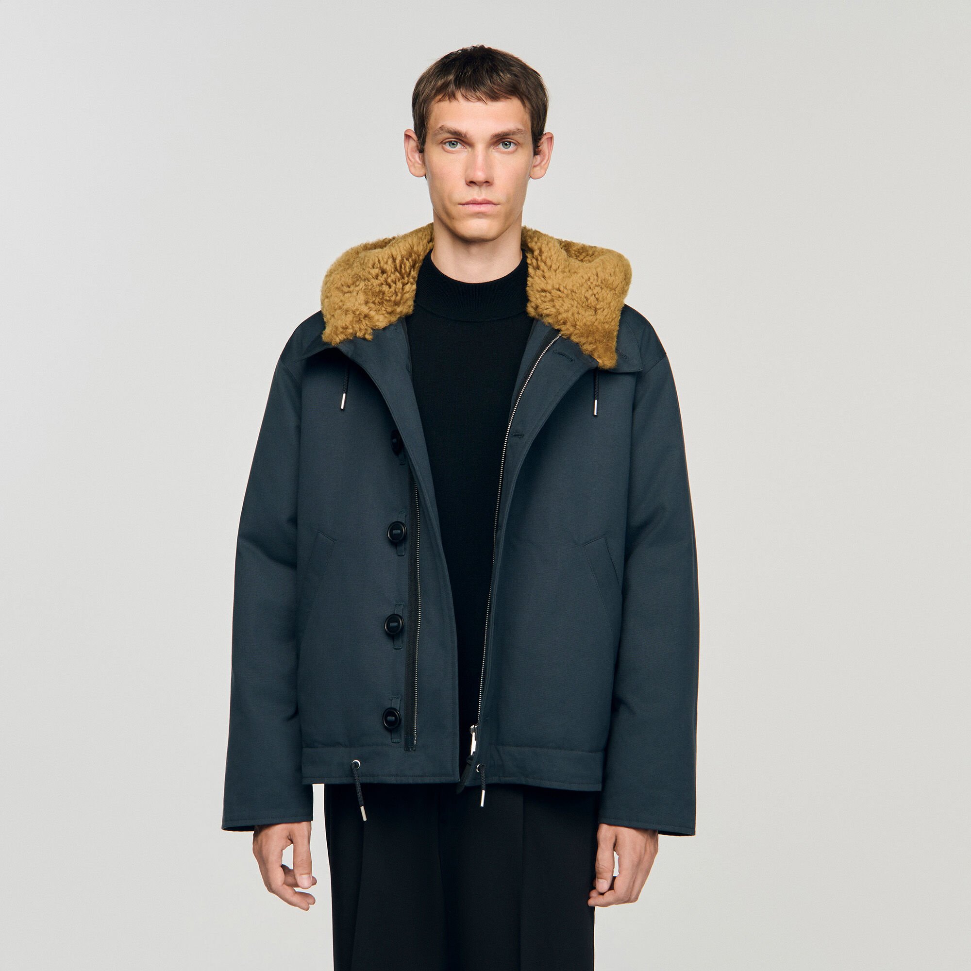 Hooded cotton parka