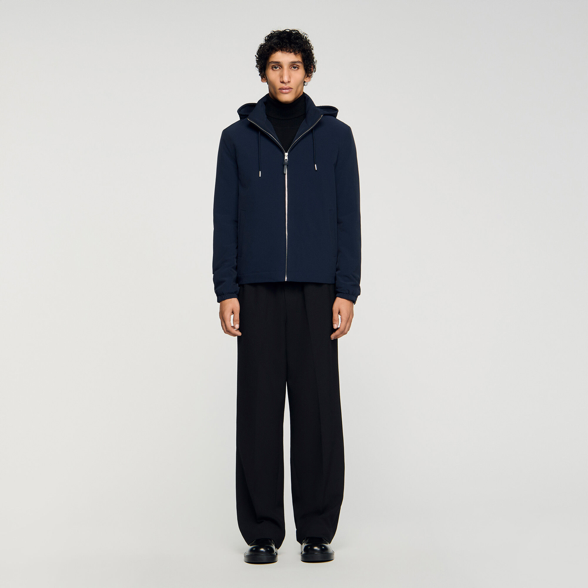 Hooded zip-up jacket
