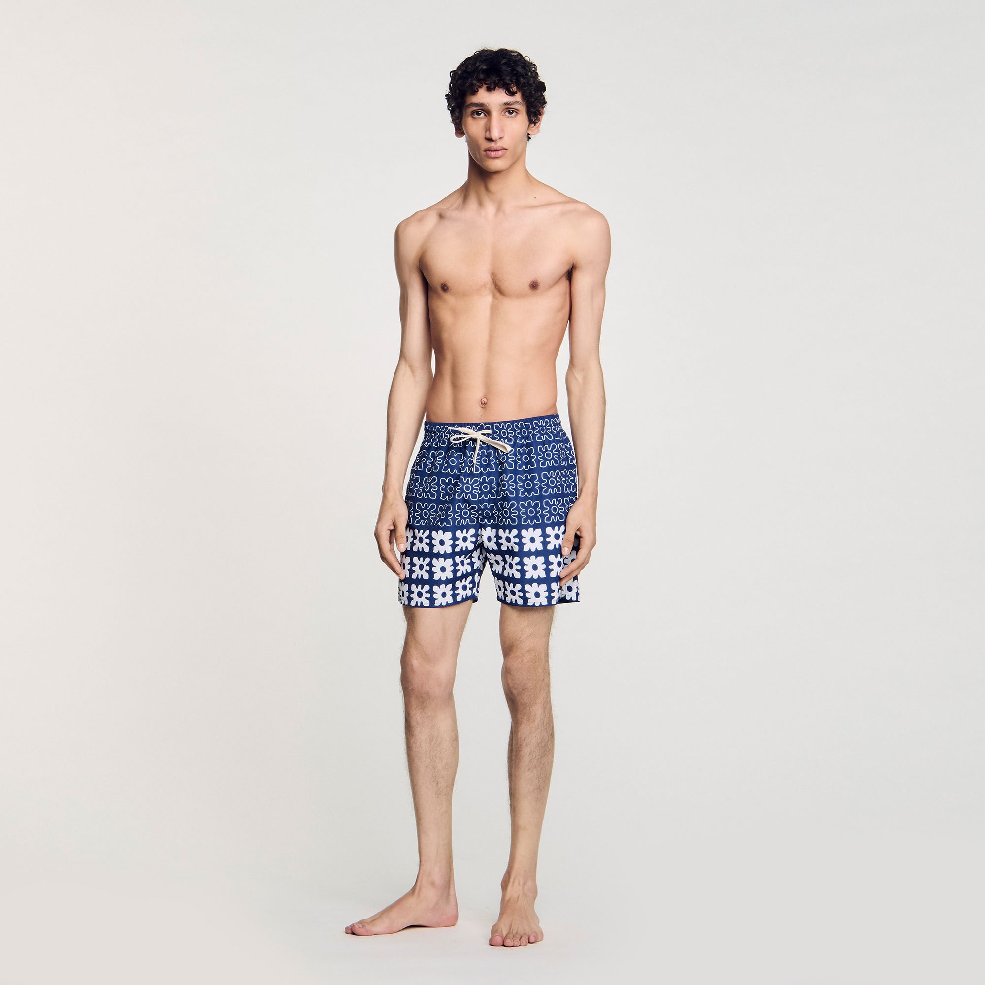 Floral print swim trunks