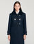 Long coat with velvet collar