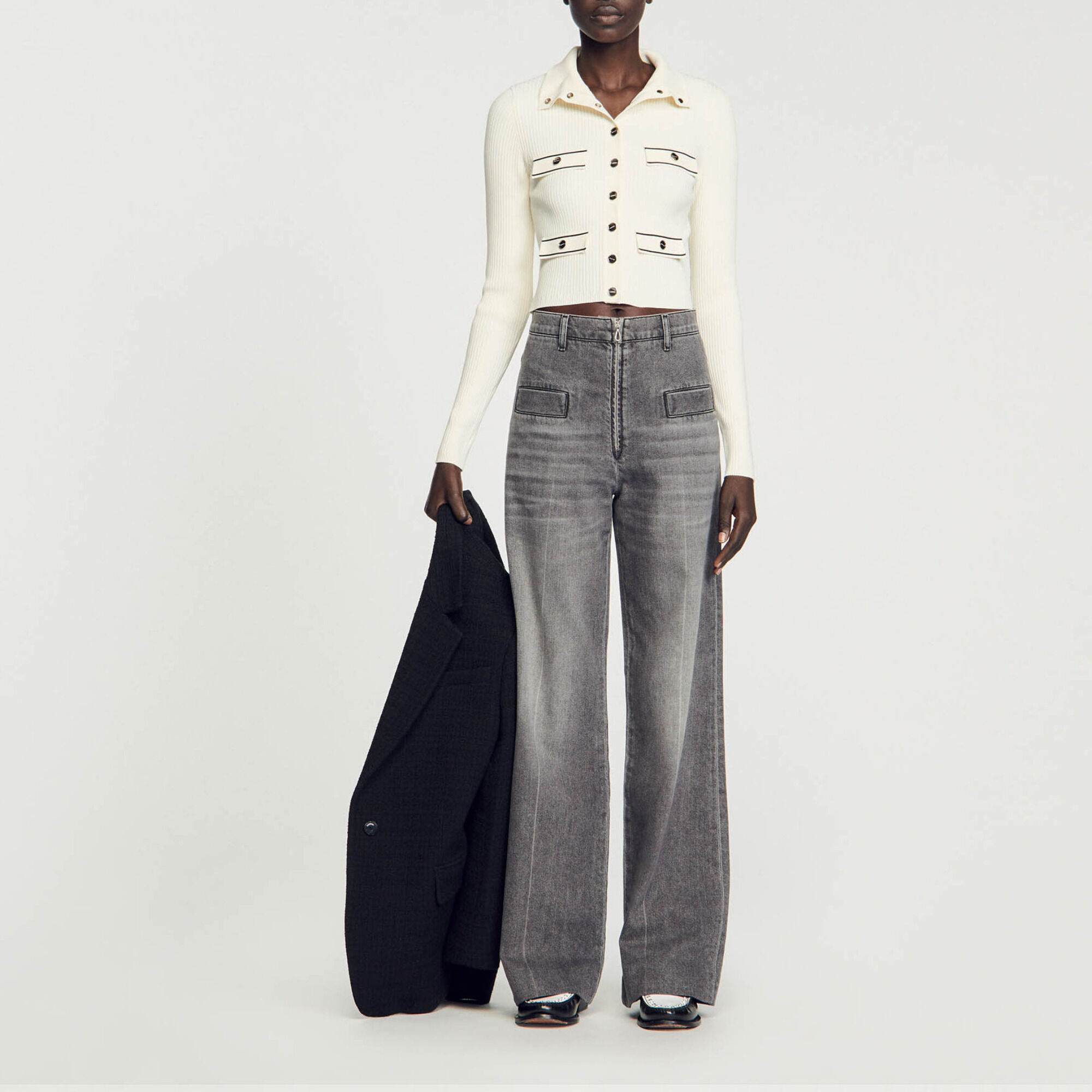 Sandro white cardigan on sale