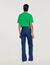 High-waisted flared jeans