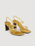 Embossed leather sandals