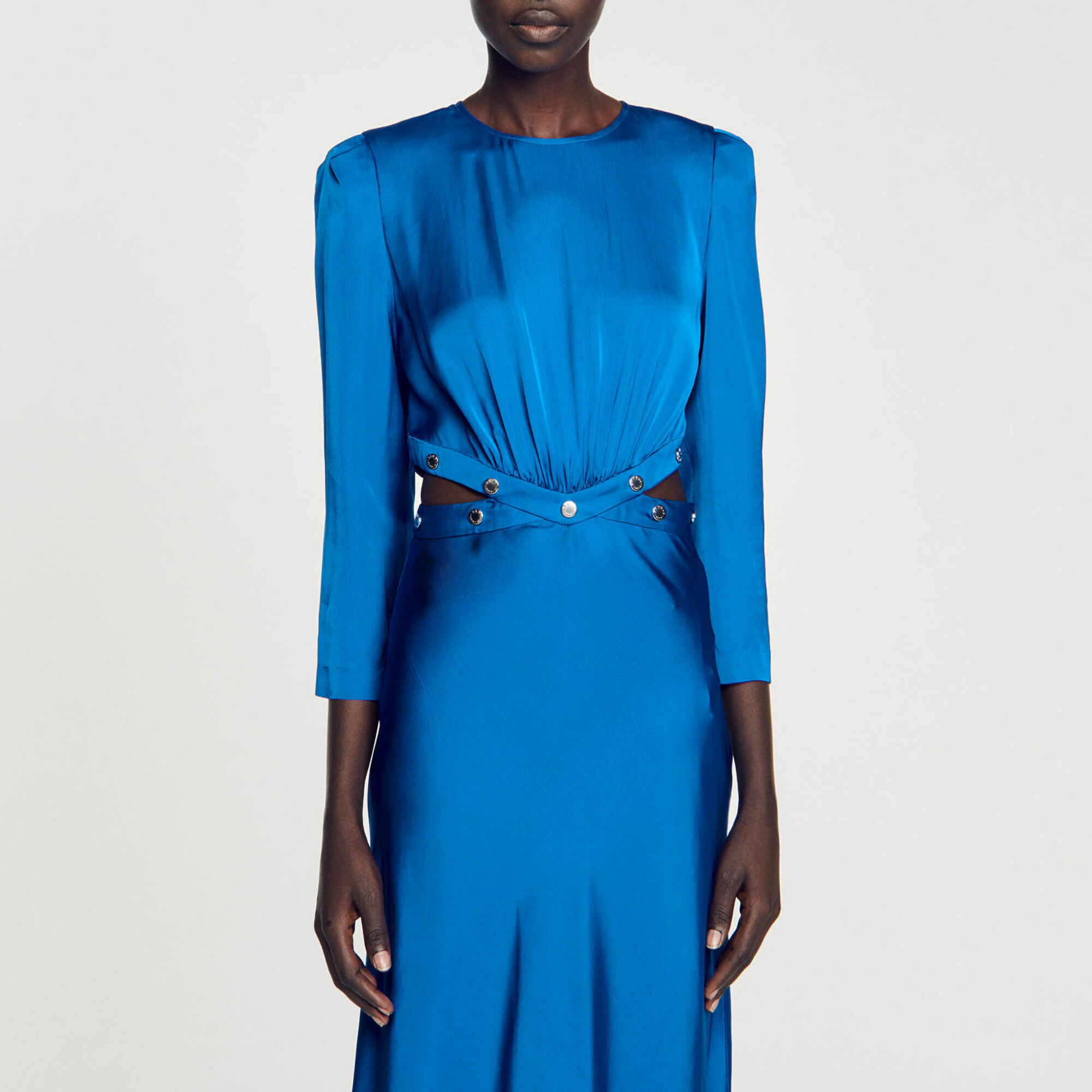 Satin-finish maxi dress