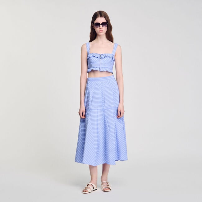 Long striped skirt
