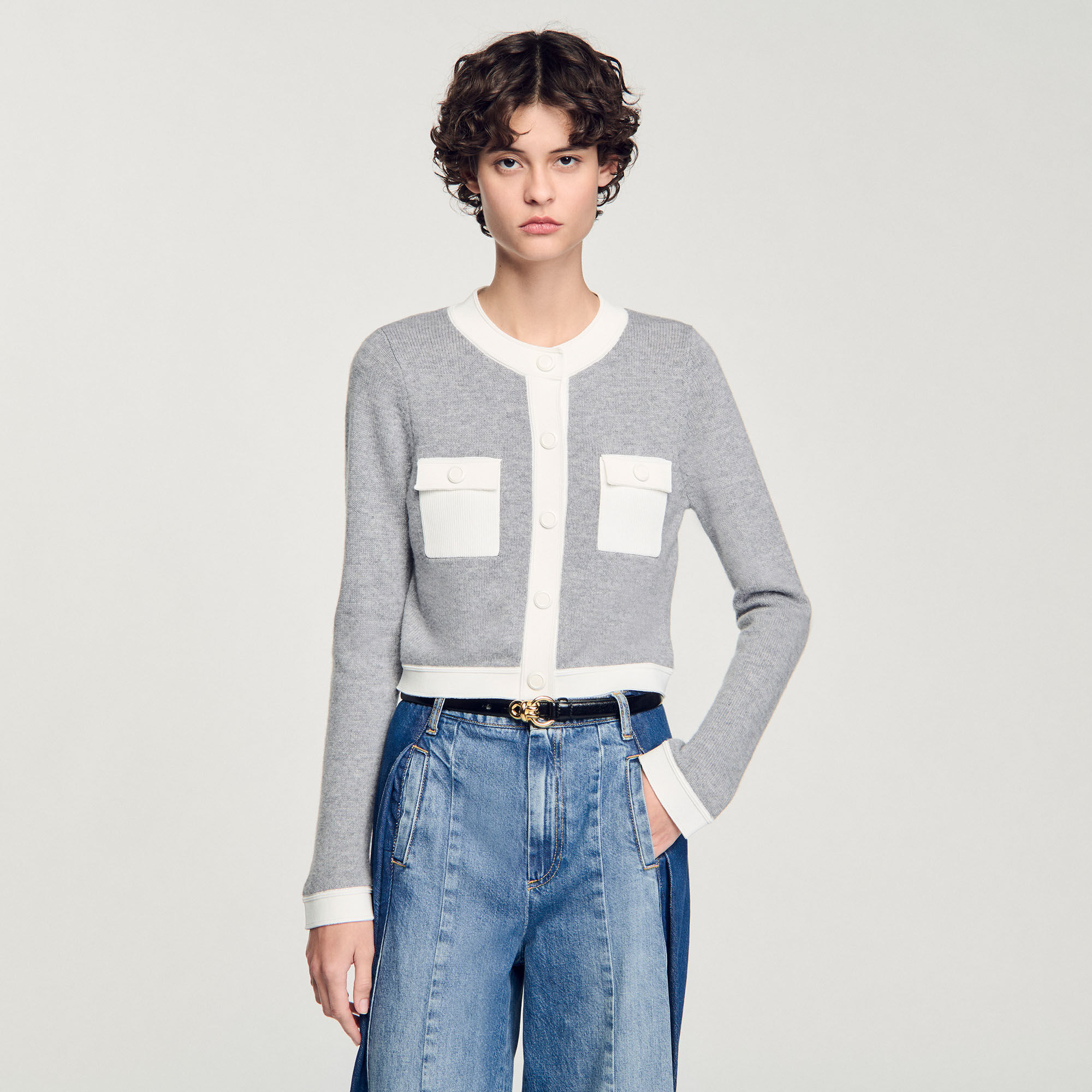 Two-tone cardigan