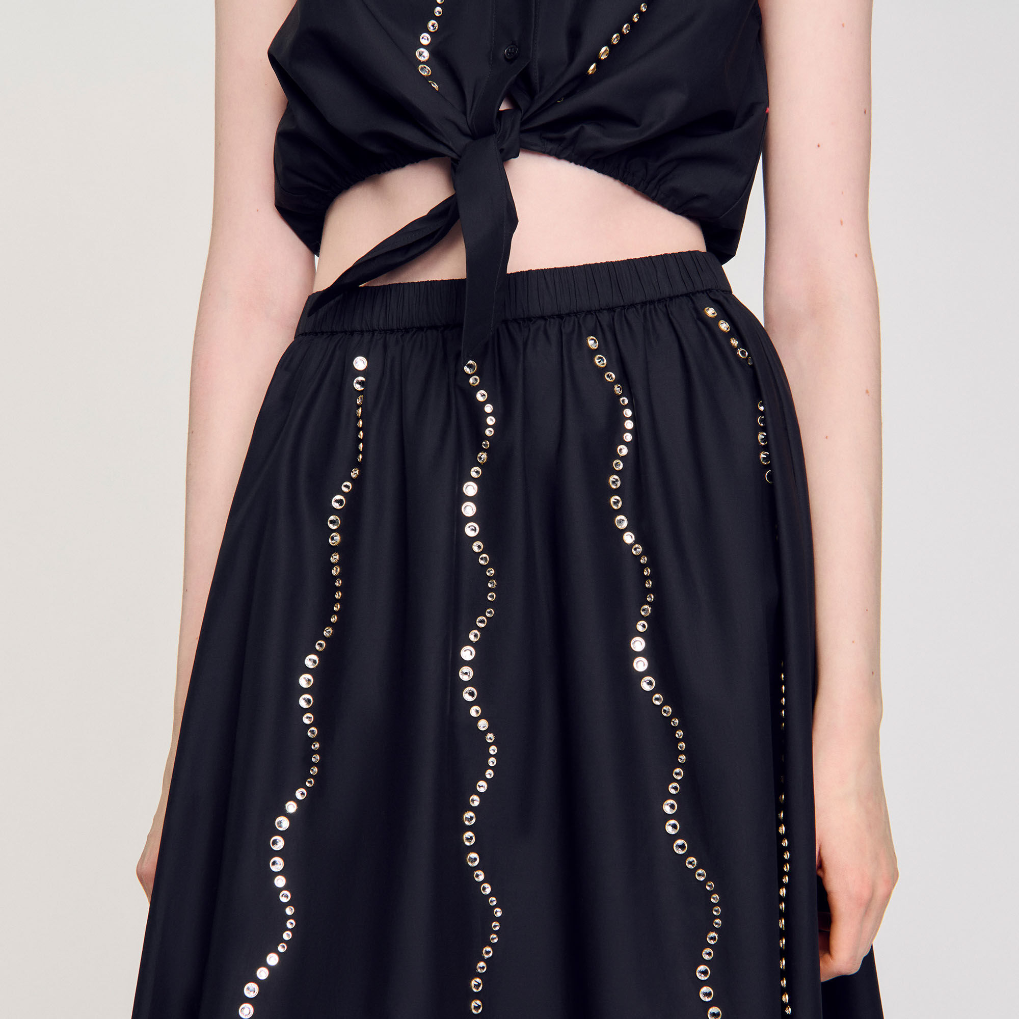 Long rhinestone skirt