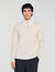 Wool jumper with zip collar