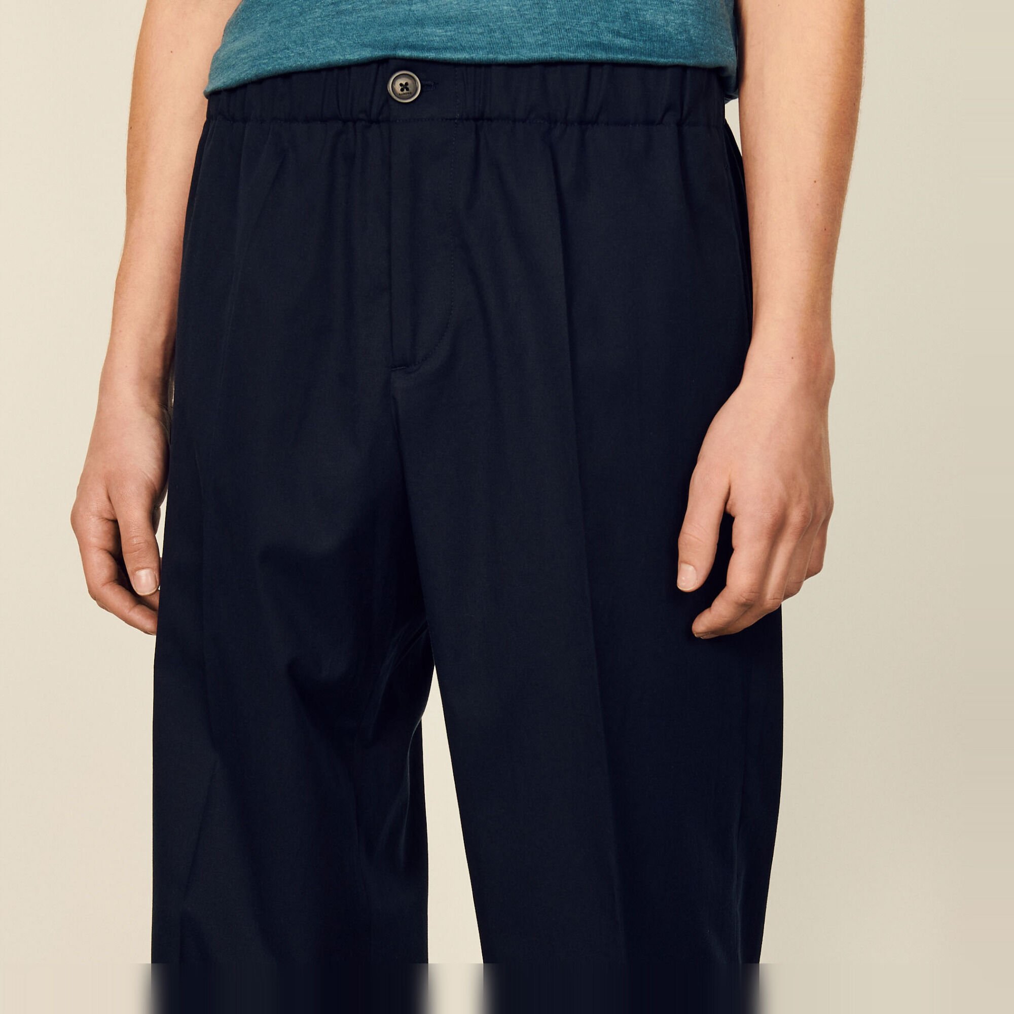 Wide-leg trousers in organic cotton