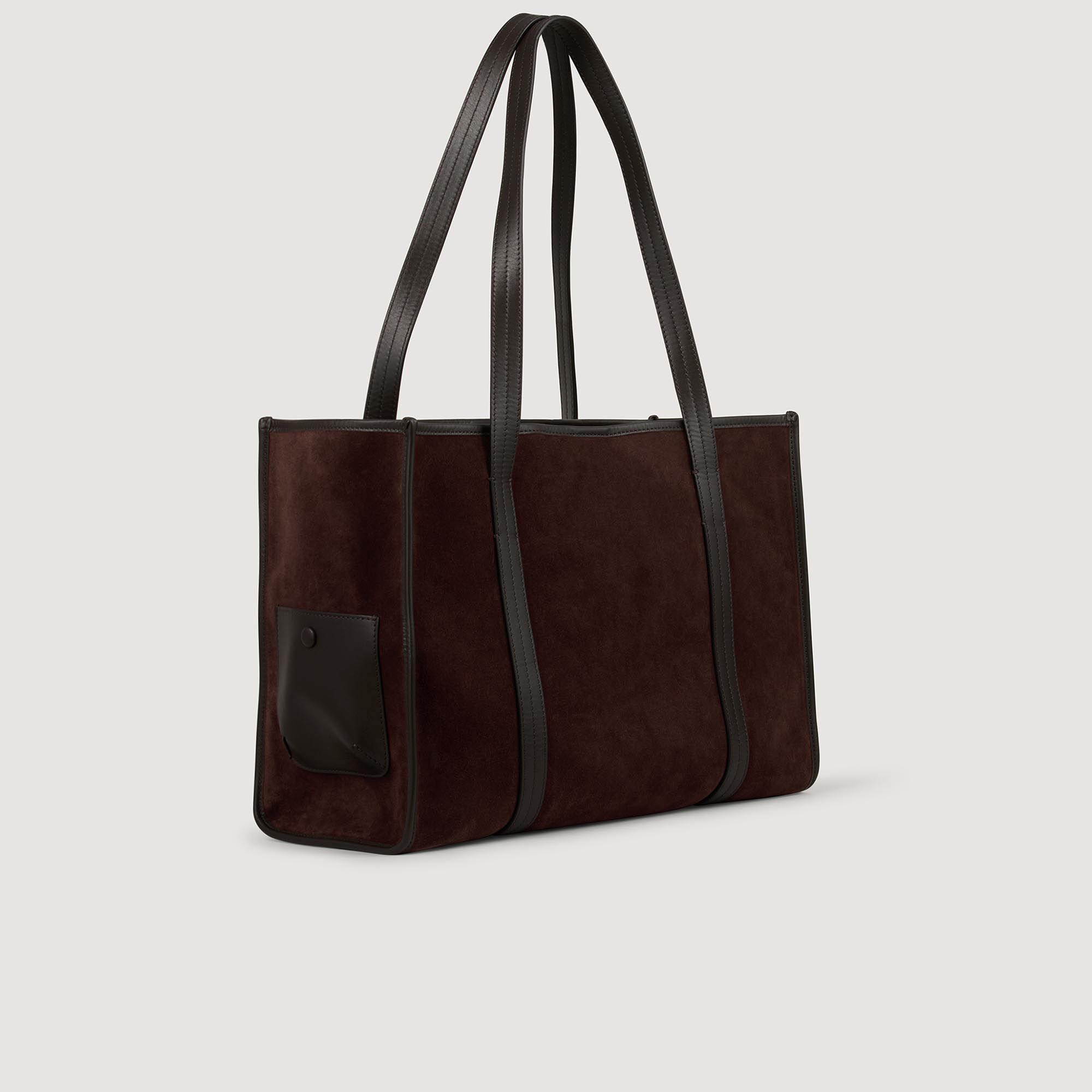 Soft suede shopping bag