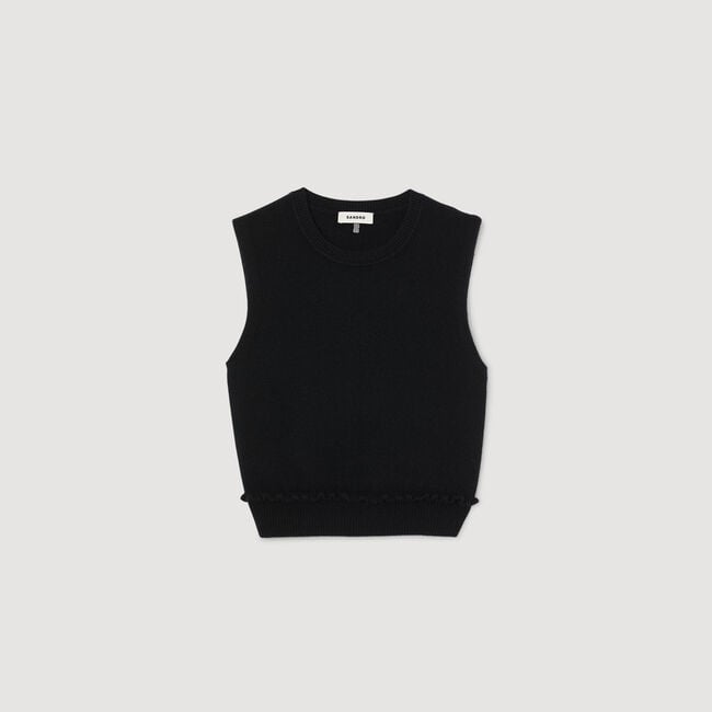 Ruffled cropped jumper