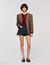 Ruffled-neck jumper