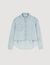 Denim shirt with beaded collar