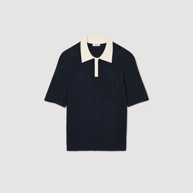 Two-tone polo shirt