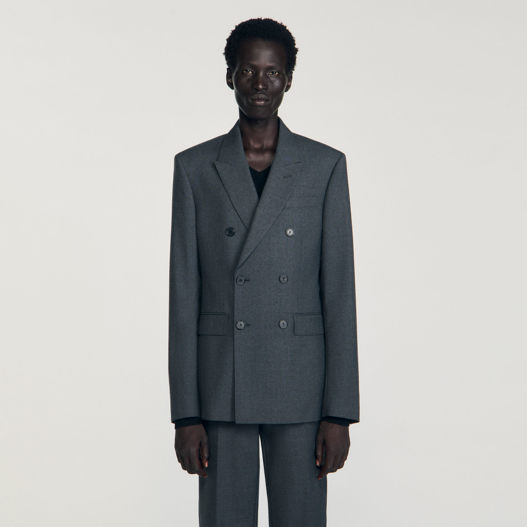 Double-breasted suit jacket