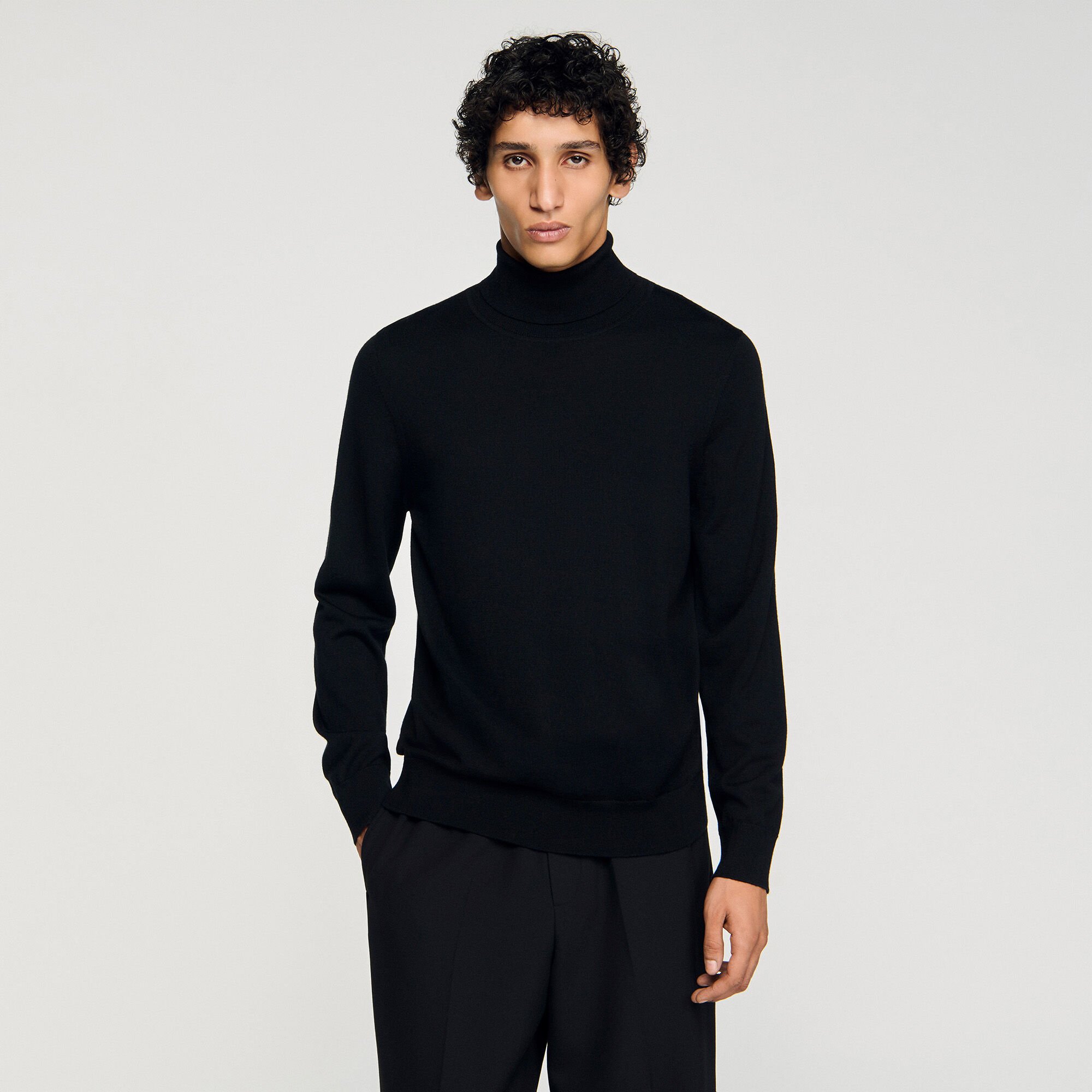 Roll neck wool sweater