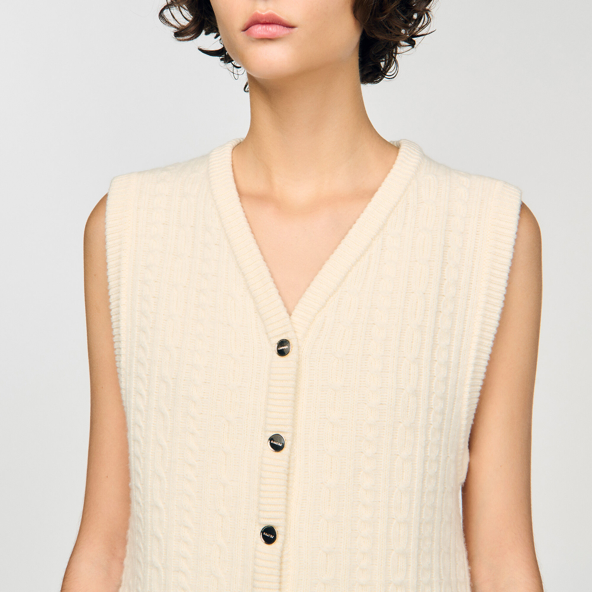 Cable knit jacket