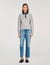 Jumper with denim collar