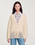 Fringed knit cardigan