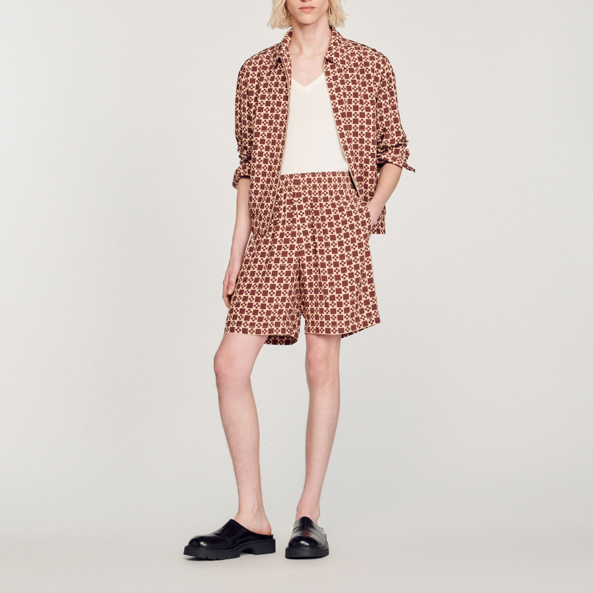 Square Cross printed shorts