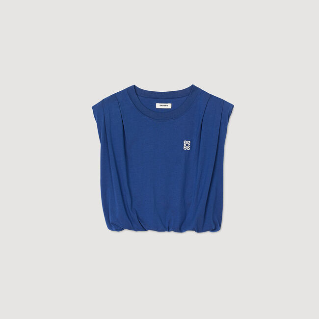 Short draped T-shirt