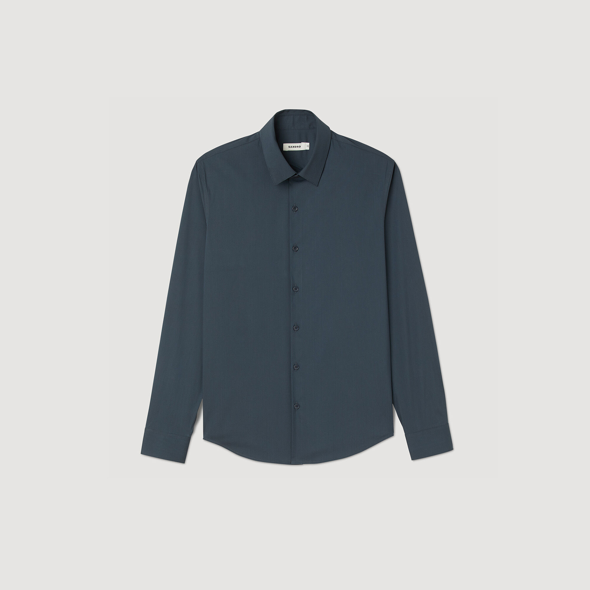 Fitted stretch cotton shirt