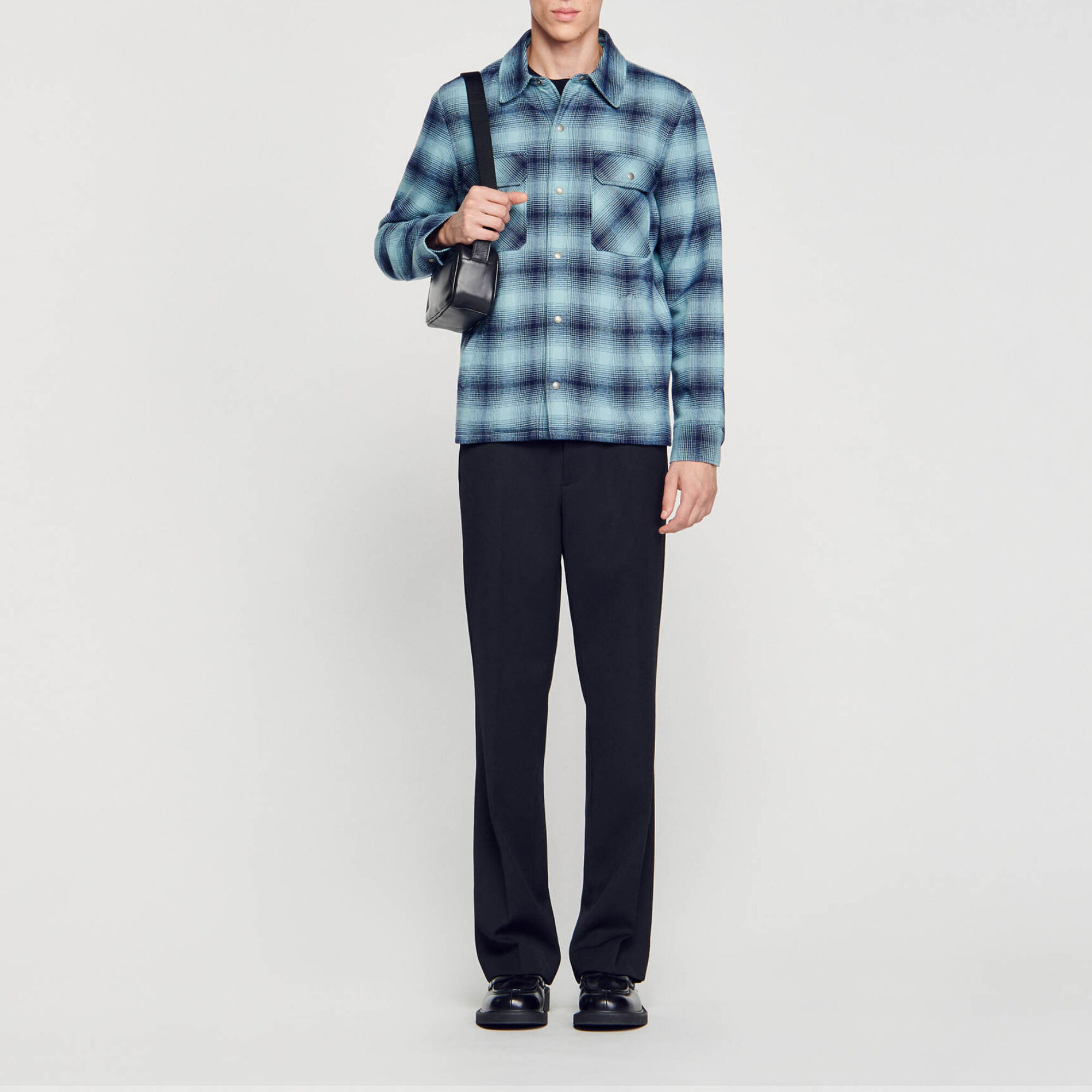 Sandro tartan jacket sale