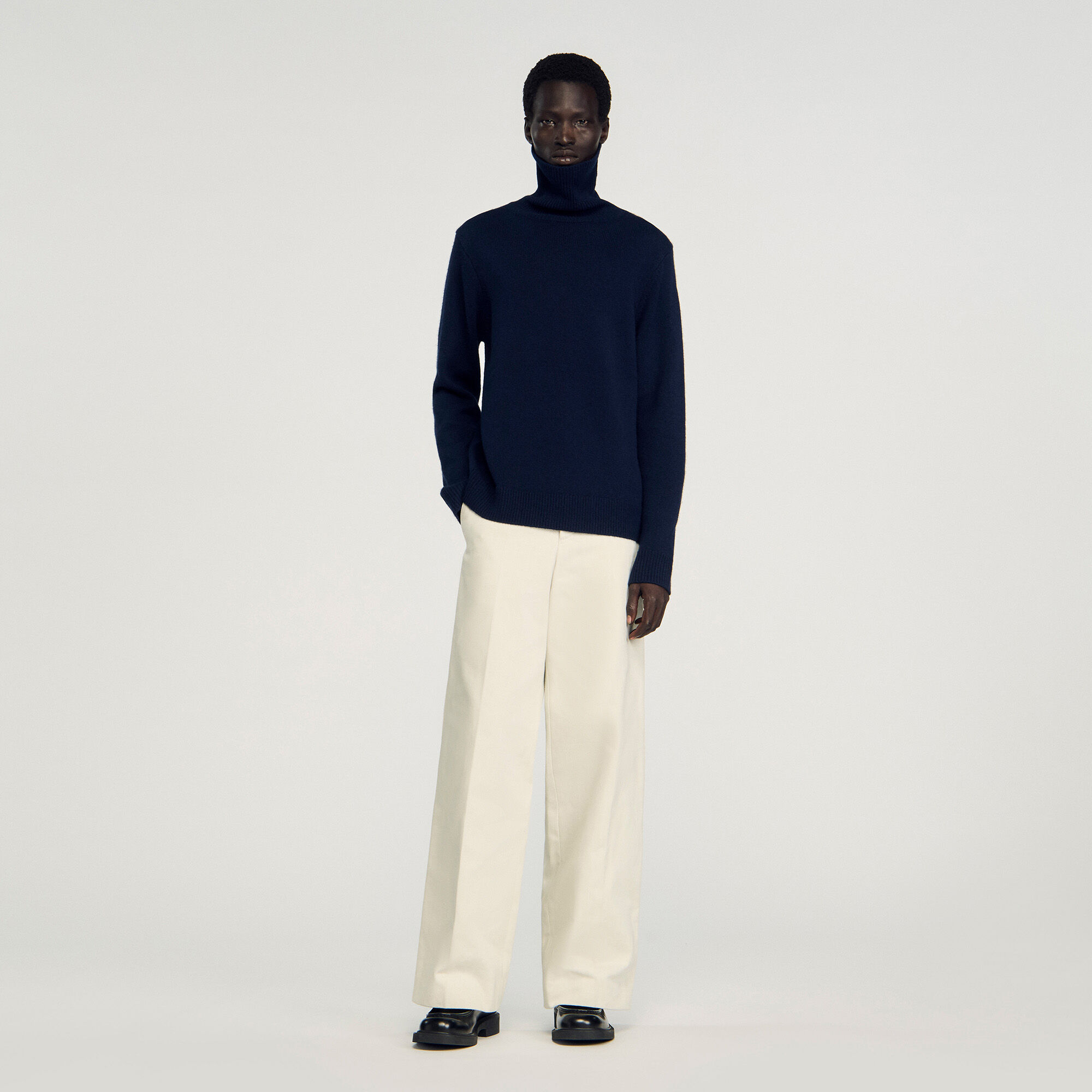 Wool and cashmere turtleneck jumper