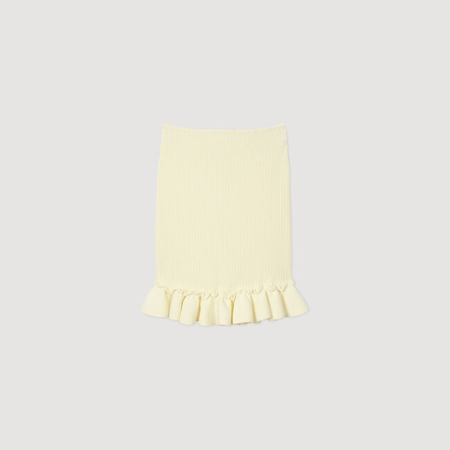 Knitted skirt with ruffle