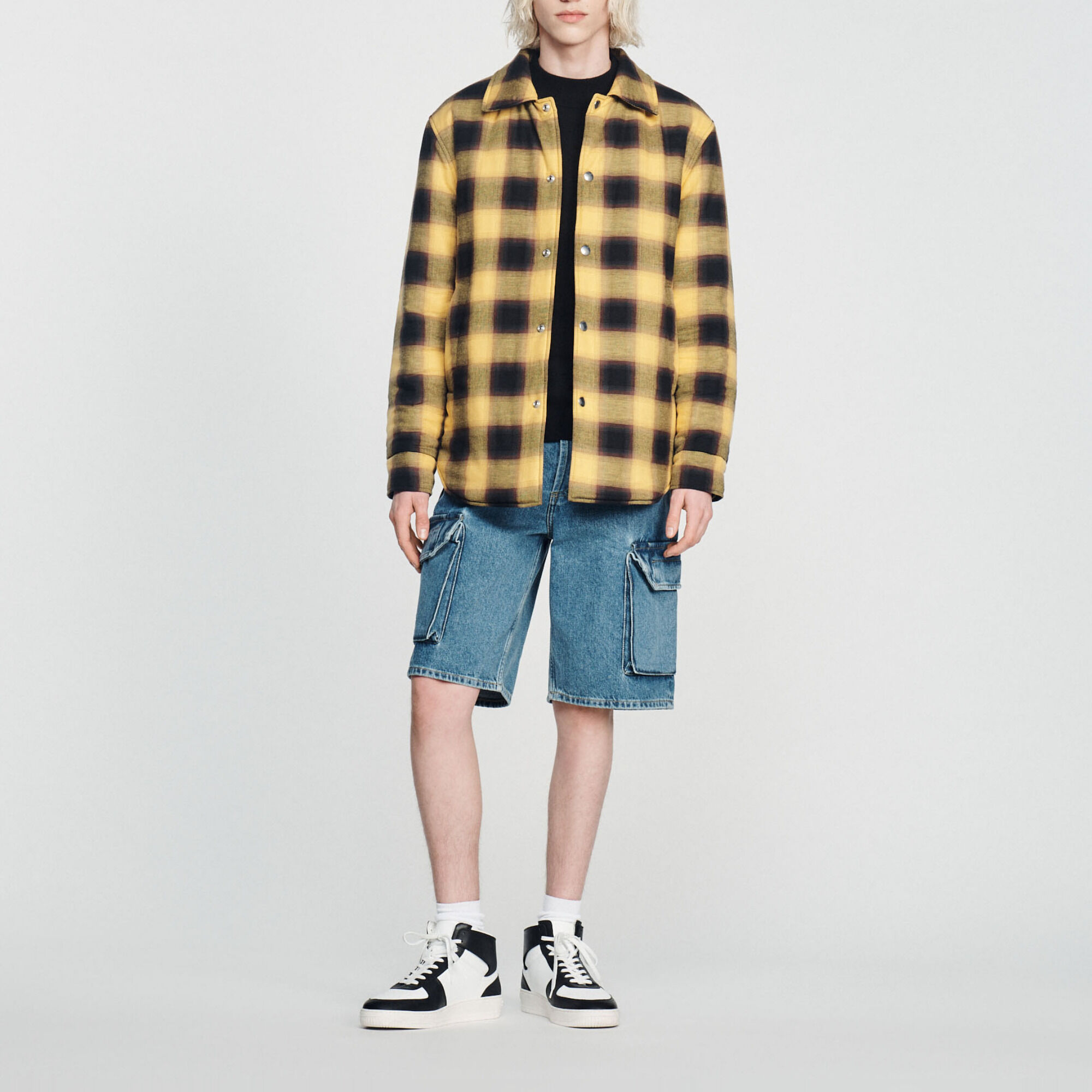 Sandro yellow puffer jacket sales