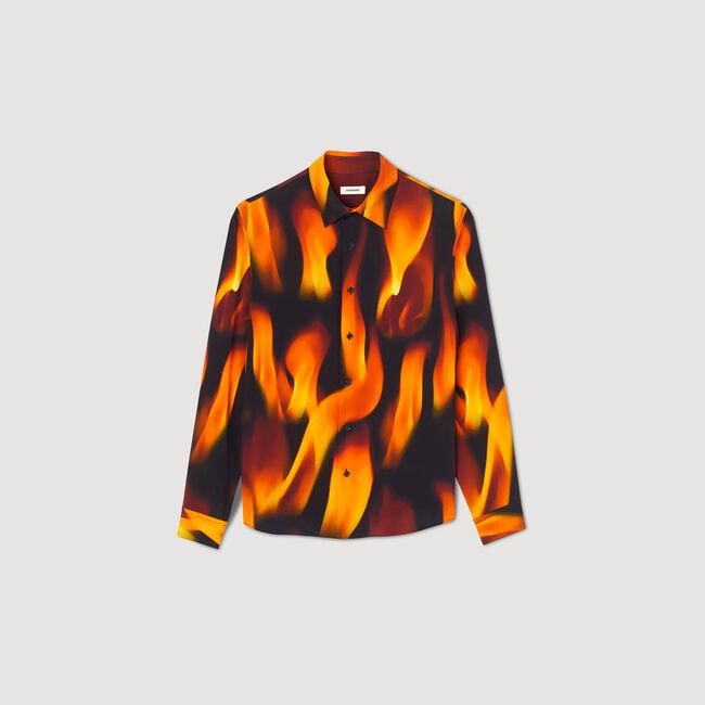 Flame pattern shirt