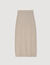 Long two-tone knit skirt