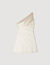 Short cutaway satin-effect dress