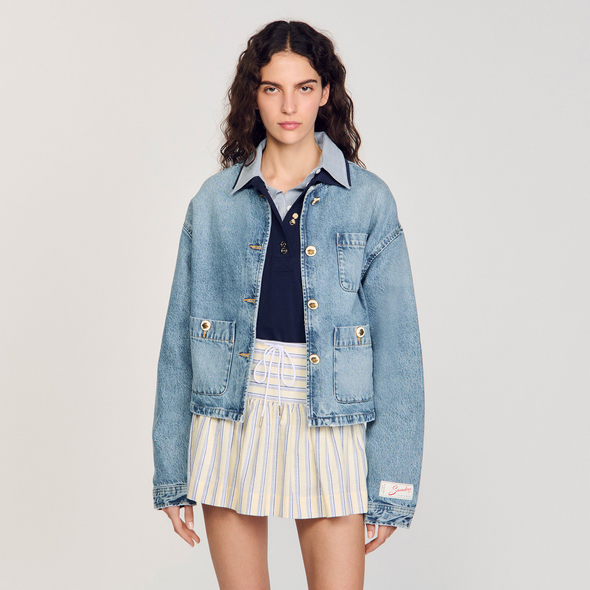 Denim jacket blue For Women | Sandro Paris