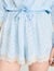 Rhinestone shorts with lace