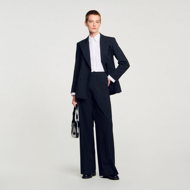 Striped suit jacket