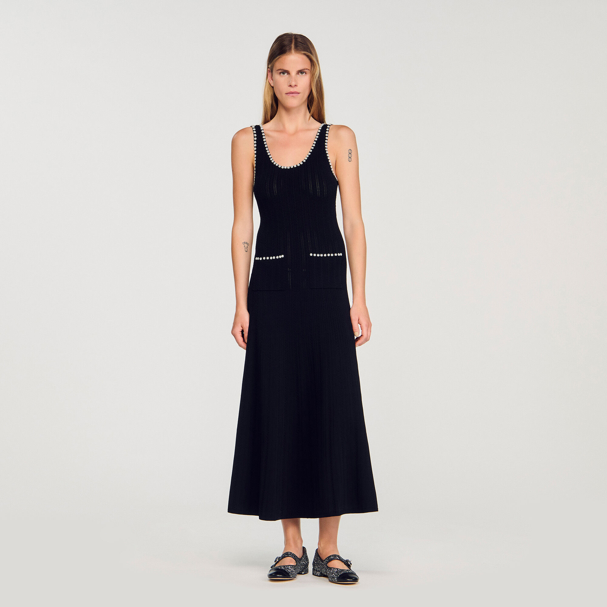 Sandro Paris 本革 レーザースカート