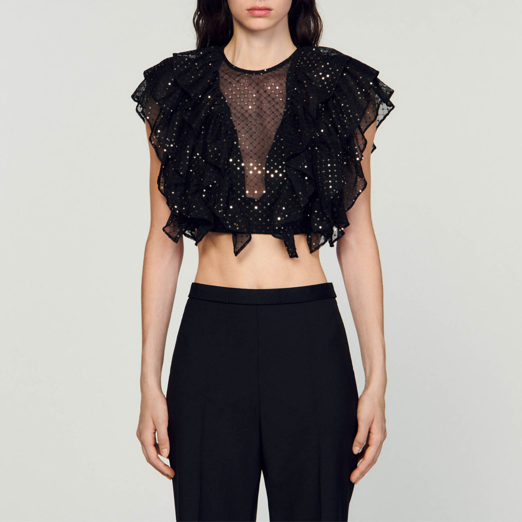 Ruffled crop top