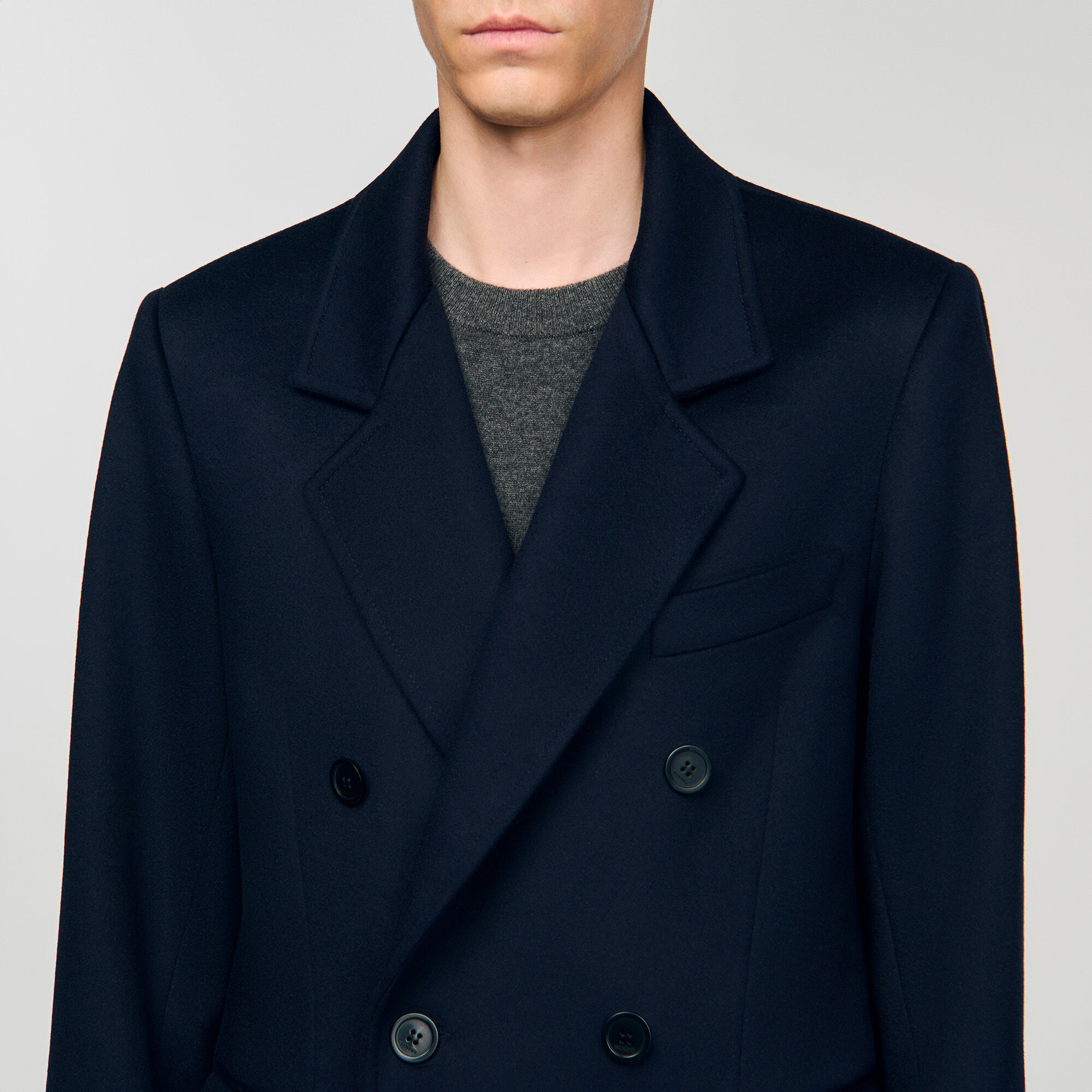 Wool and cashmere coat