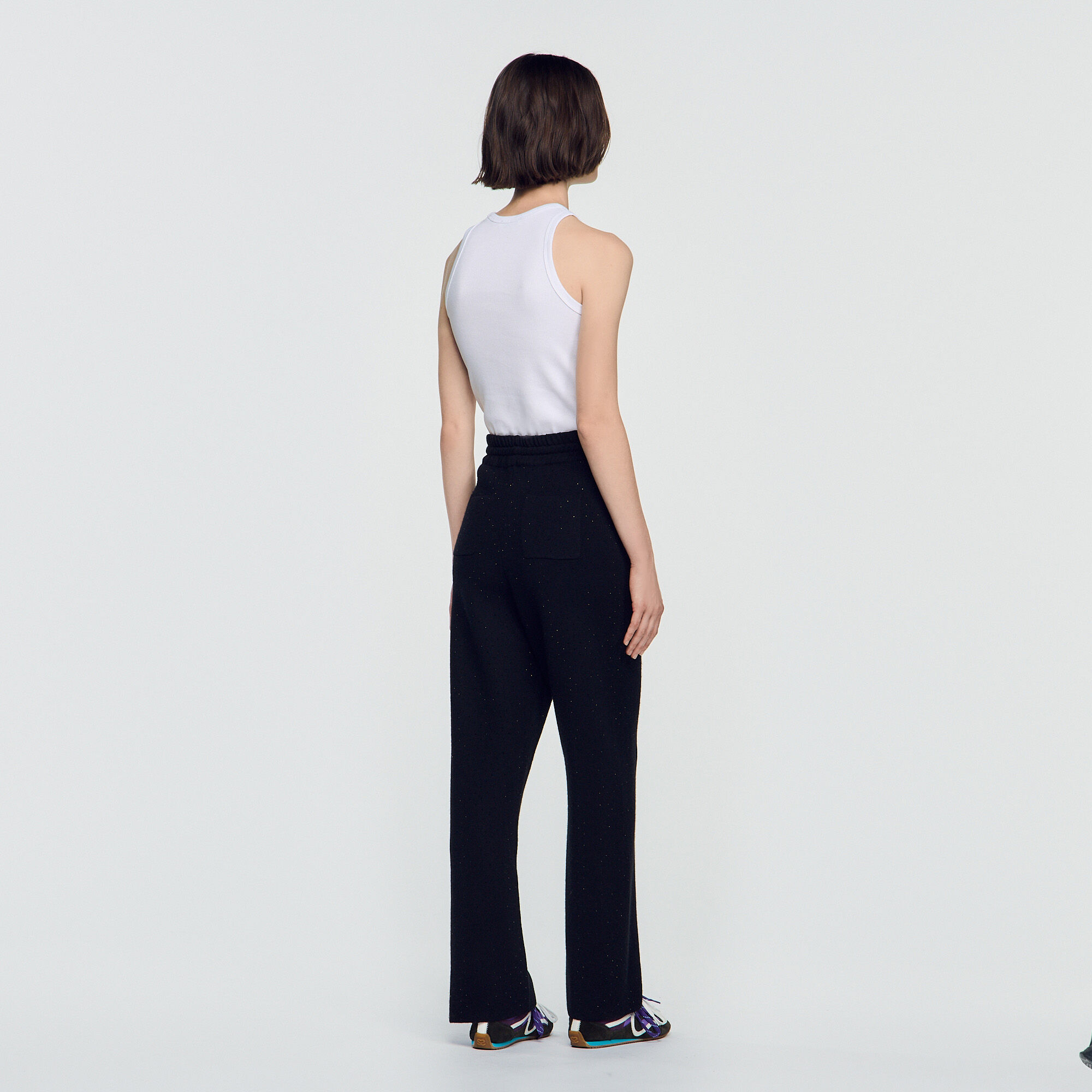 Rhinestone jogging trousers - Women | Sandro