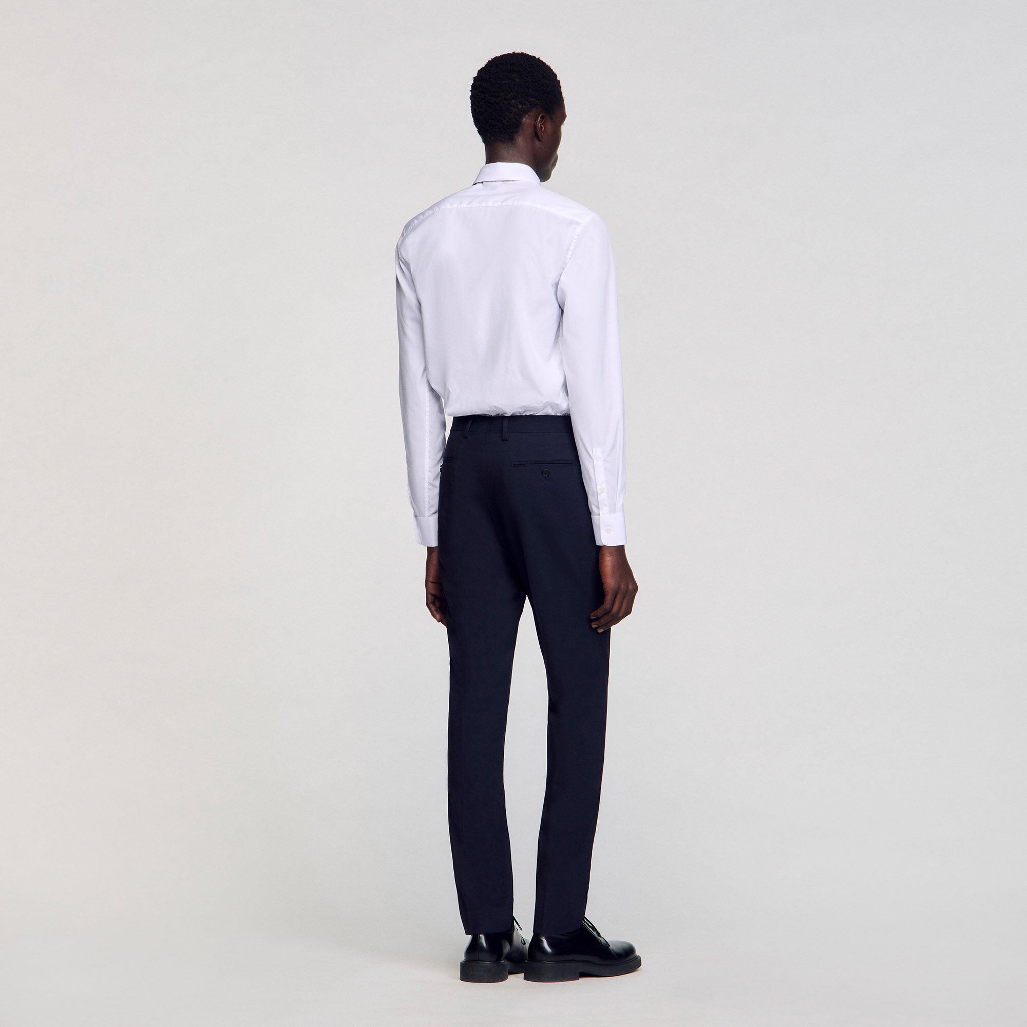 Classic wool suit trousers