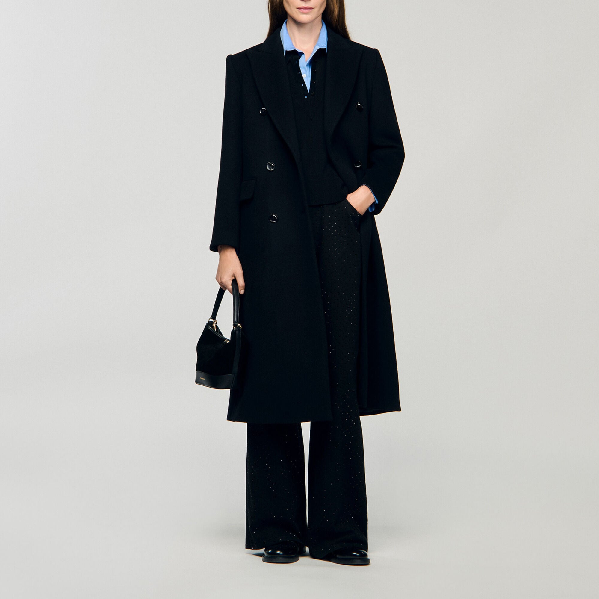 Long wool coat - Women | Sandro