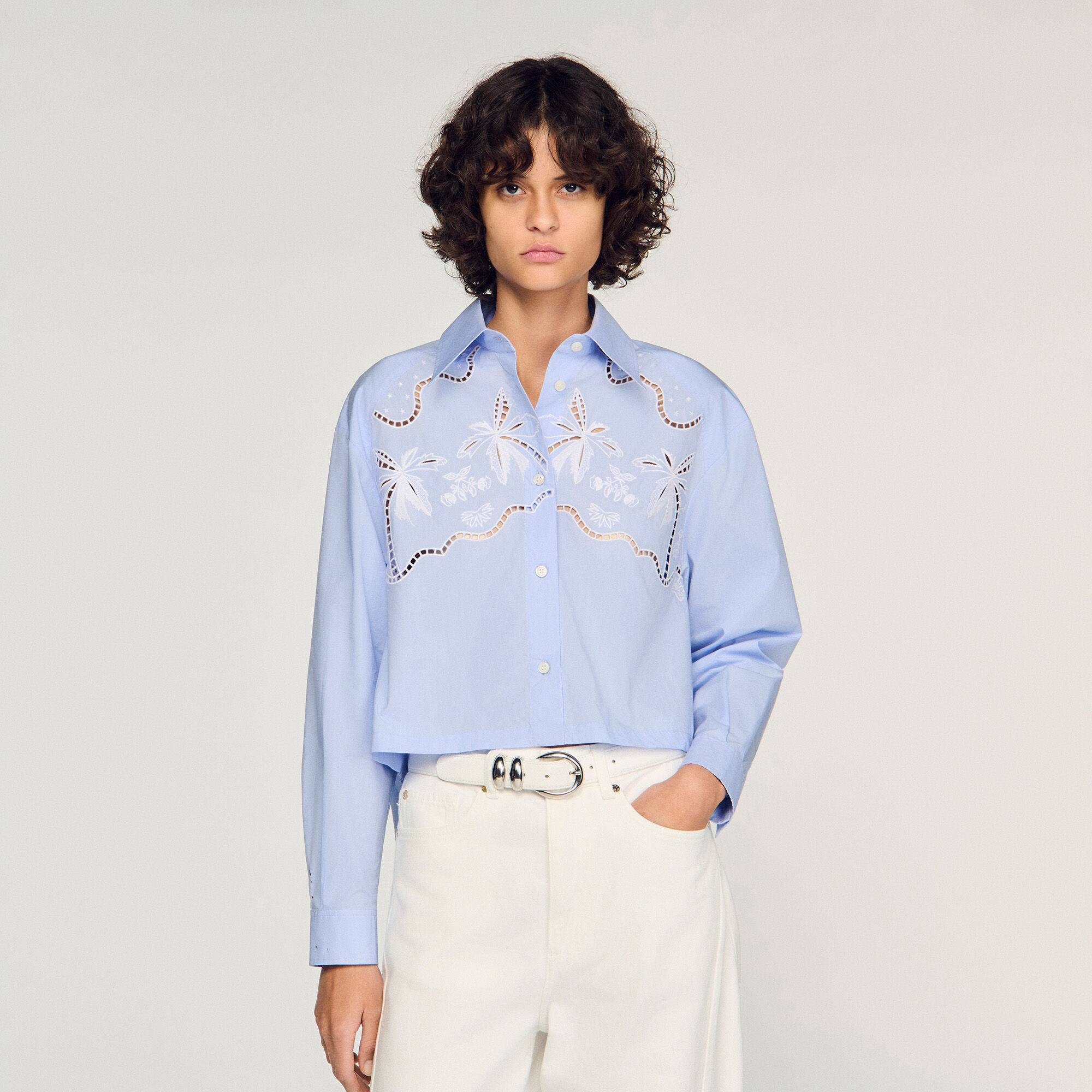 Embroidered cotton shirt
