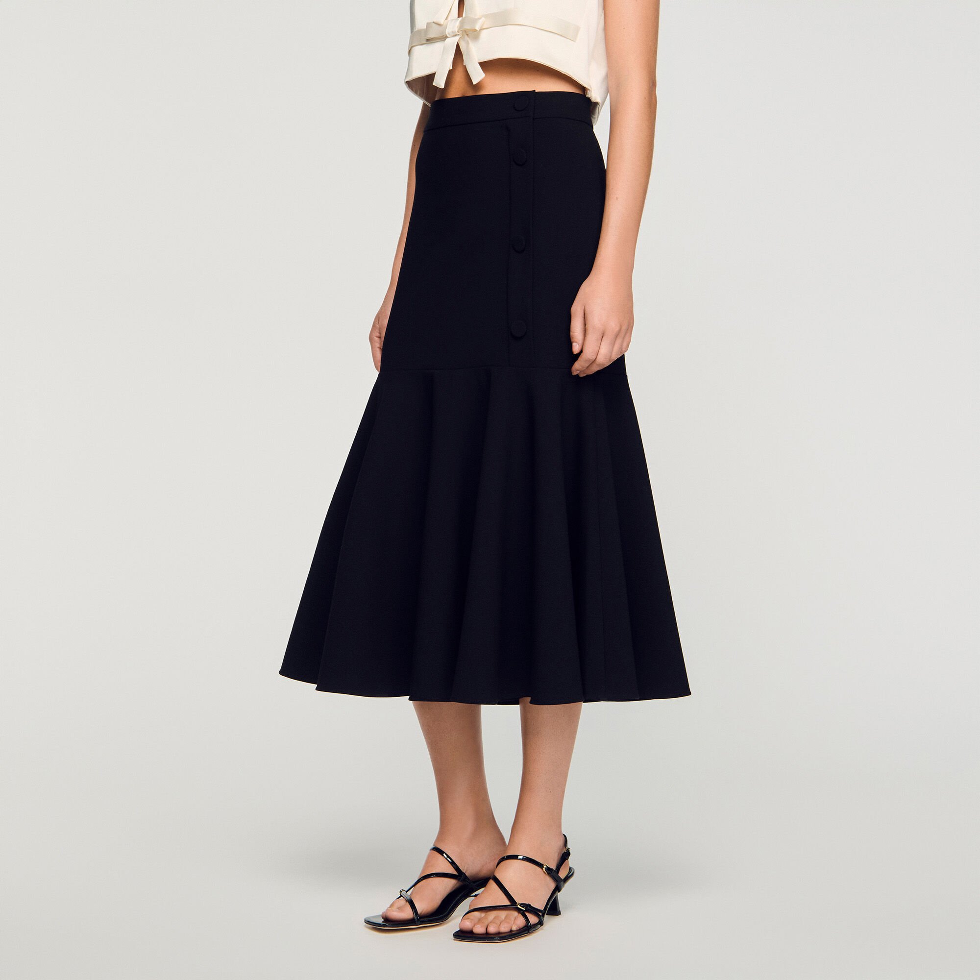 Long ruffled skirt