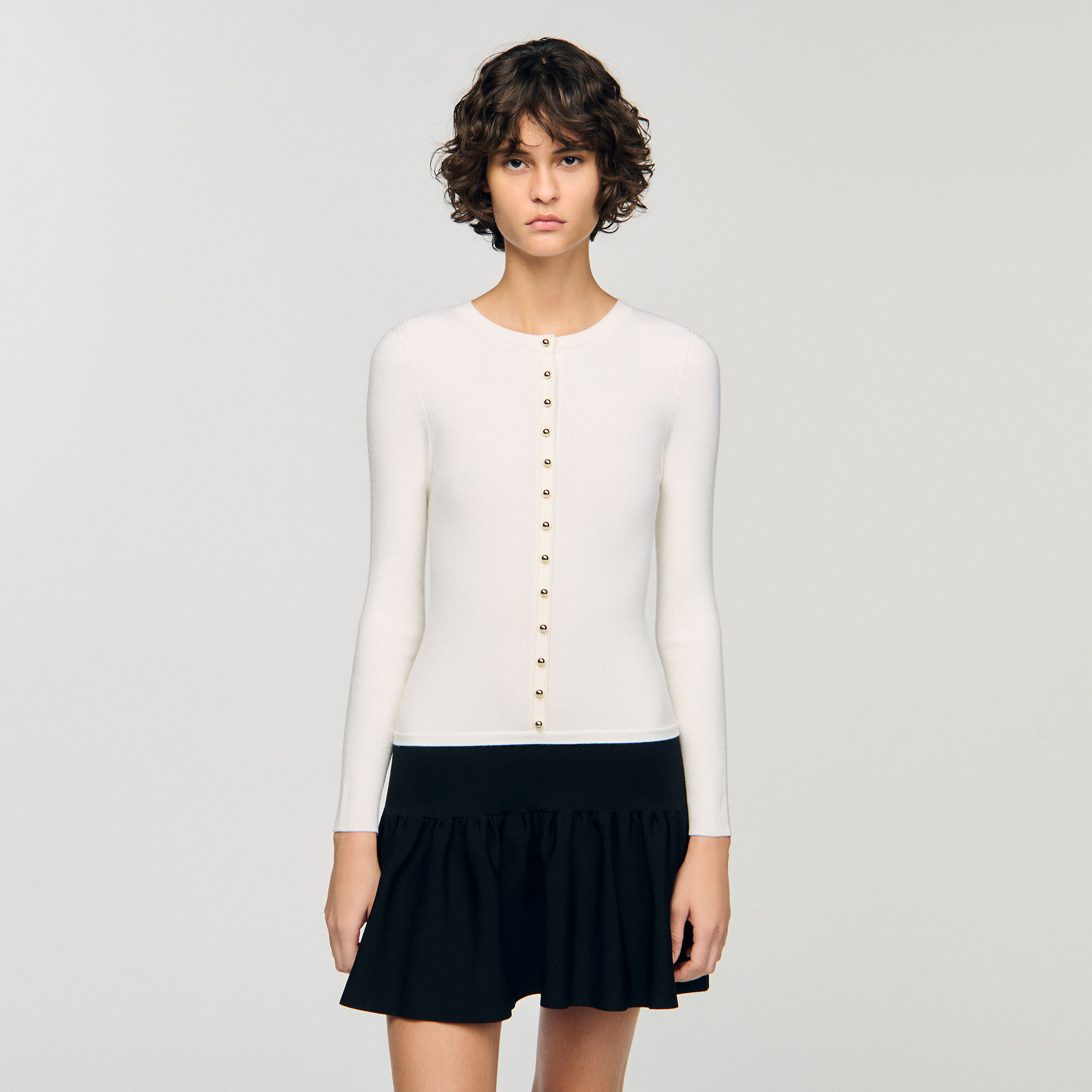 Cropped two-tone dress